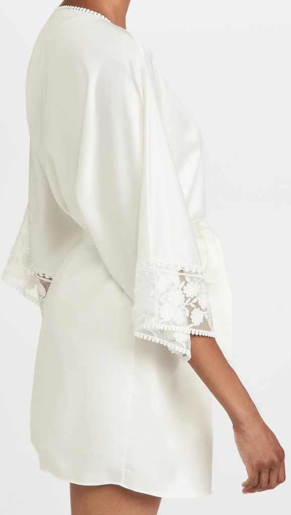 Flora Nikrooz Kylie Charmeuse Wrap with Lace 3
