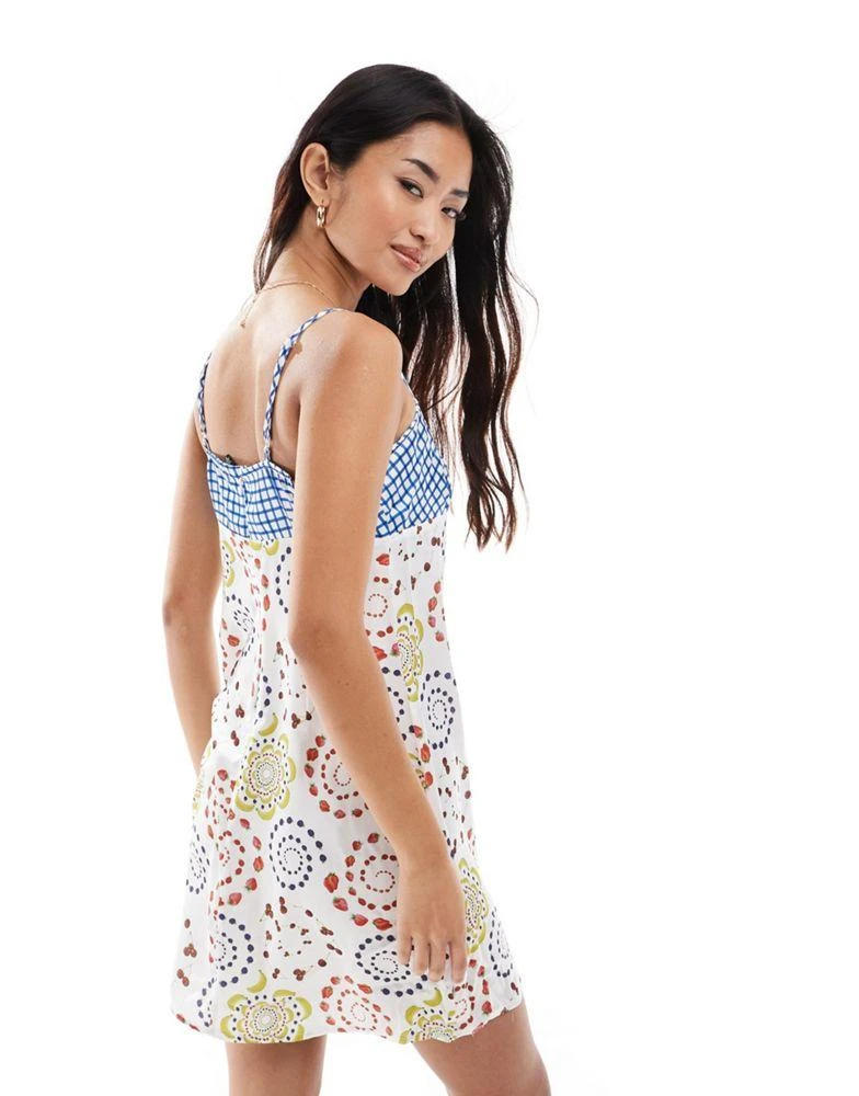 VERO MODA Vero Moda satin mini slip dress in abstract fruit print 4