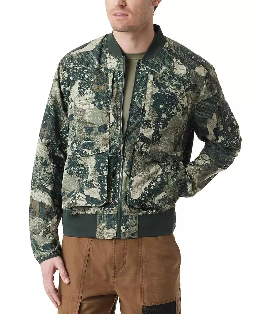 BASS OUTDOOR Men's Easy-Pack Travel Camo Bomber Jacket 1
