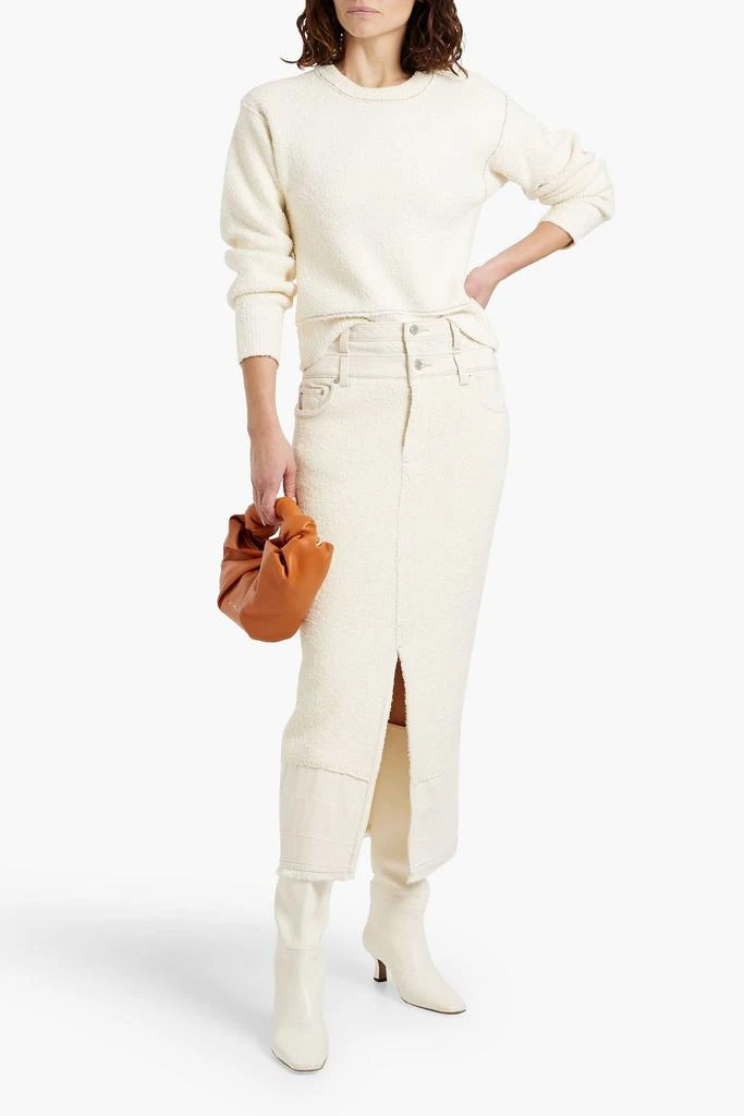 SIMKHAI Sabina cutout bouclé-knit cotton-blend sweater 2
