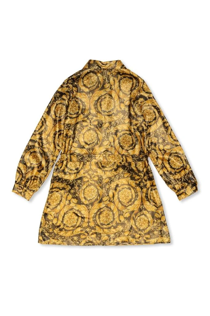 Versace Kids Barocco-Printed Straight Hem Shirt Dress – On Sale