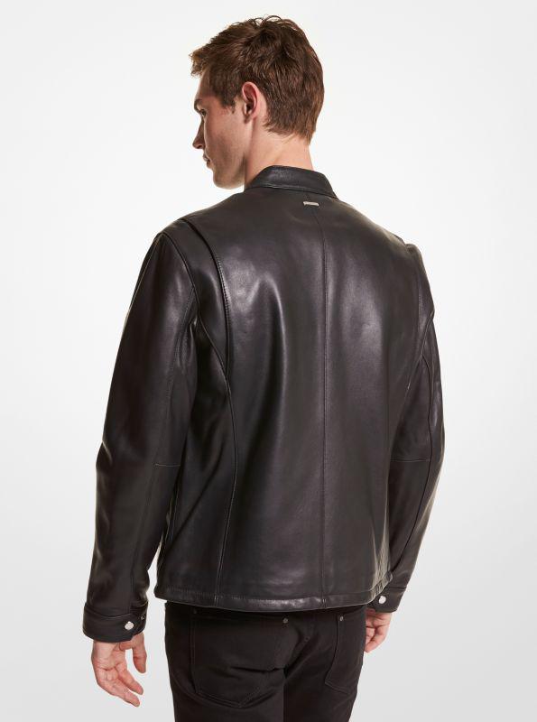 Michael Kors Leather Moto Jacket