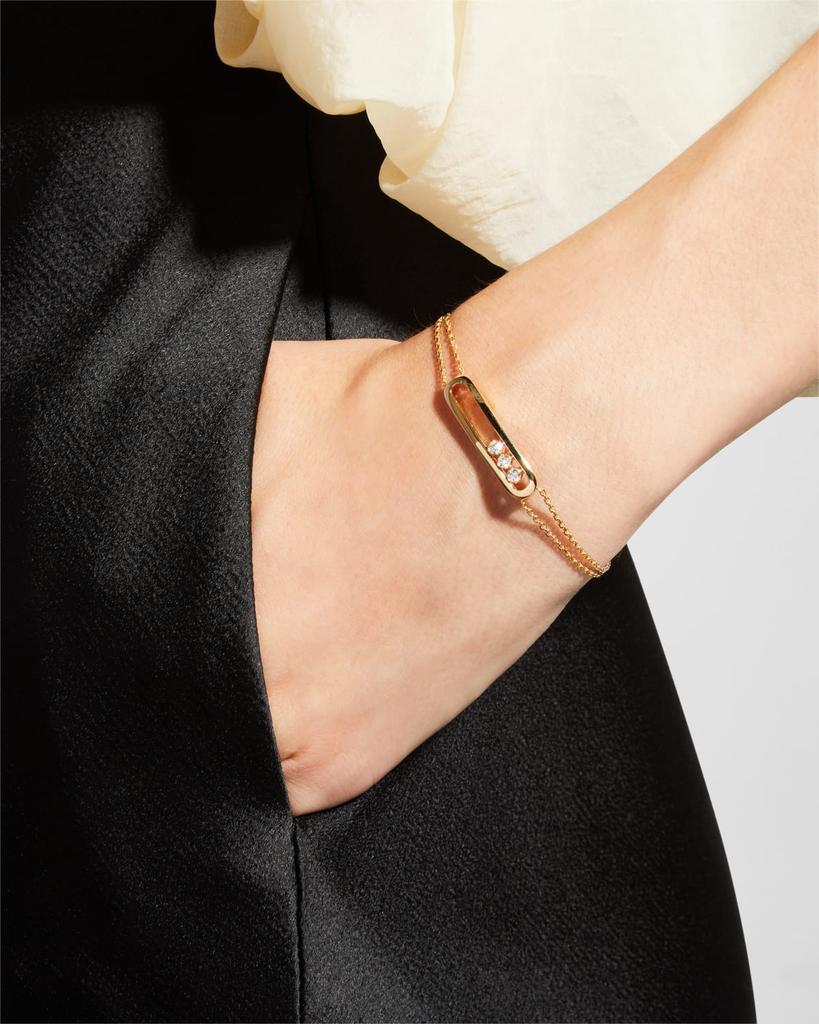 Messika Move Classic 18K Yellow Gold 3-Diamond Bracelet