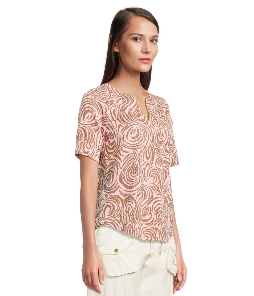 Mod-o-doc Half Sleeve Split Neck Tee