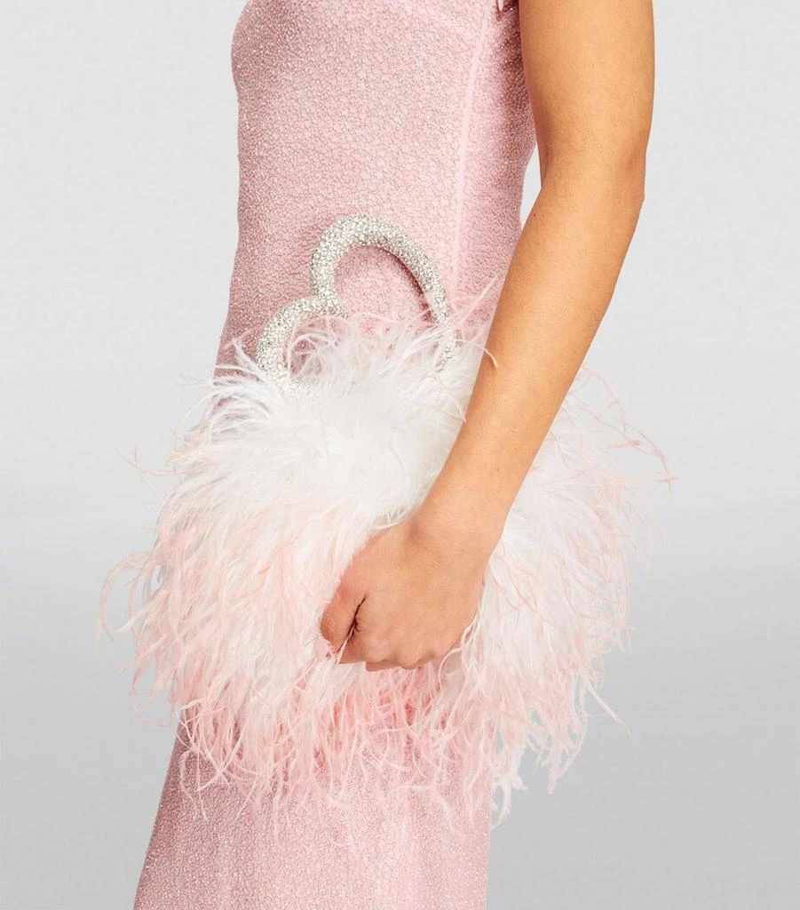 L'Alingi Crystal-Embellished Feather Clutch Bag 4