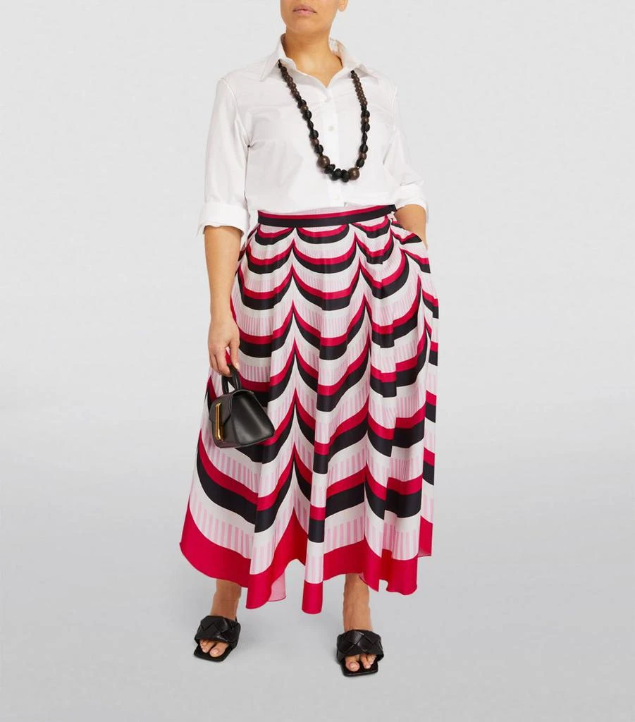 Marina Rinaldi x Mary Katrantzou Stripe Print Midi Skirt 2