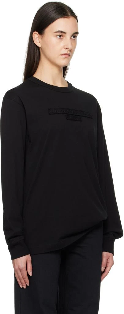 Alexander Wang Black Distressed Logo Long-Sleeve T-shirt 2