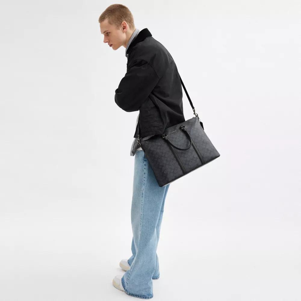 undefined Caleb Work Bag In Signature Canvas