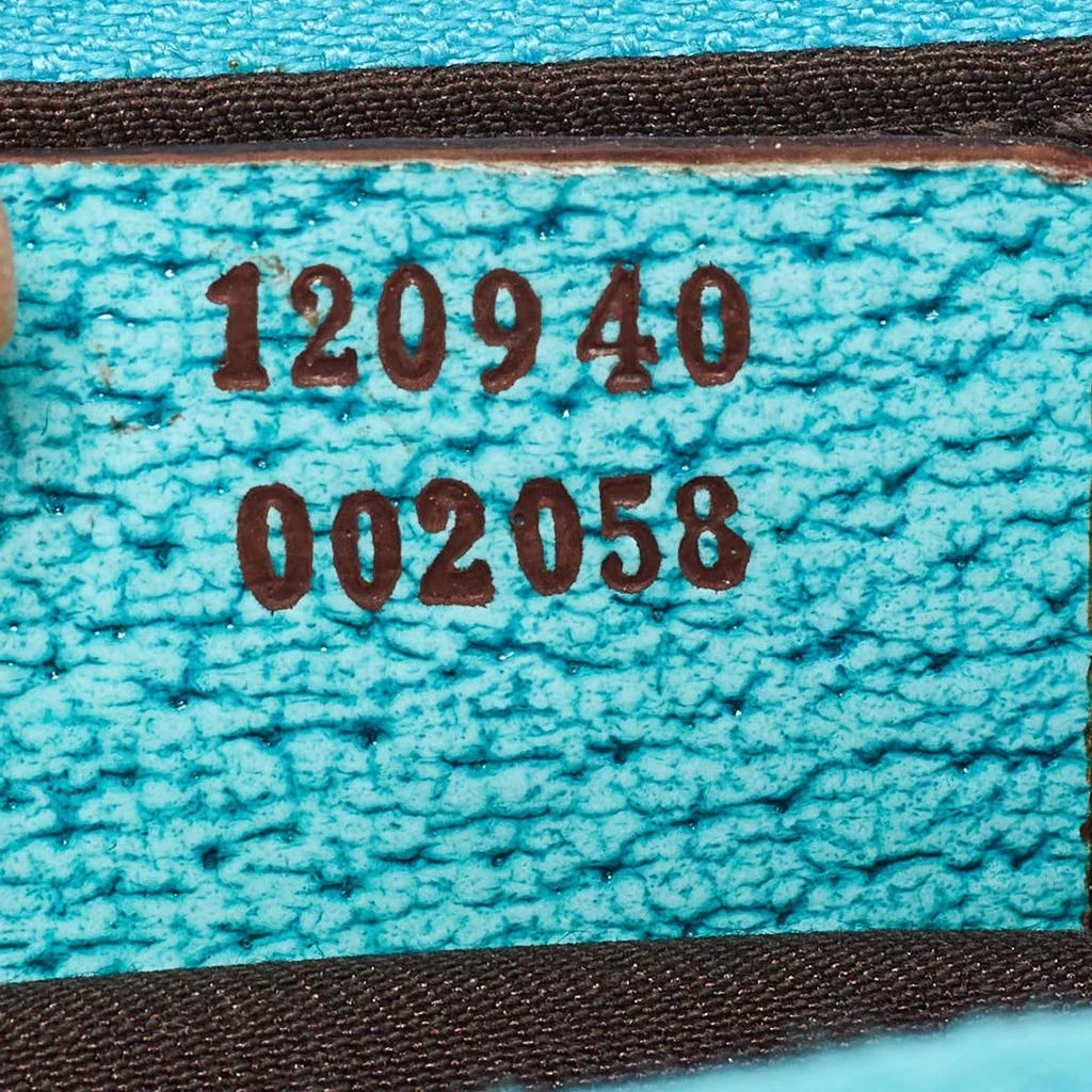 Gucci Gucci Beige/Blue GG Canvas and Leather Baguette Bag 10