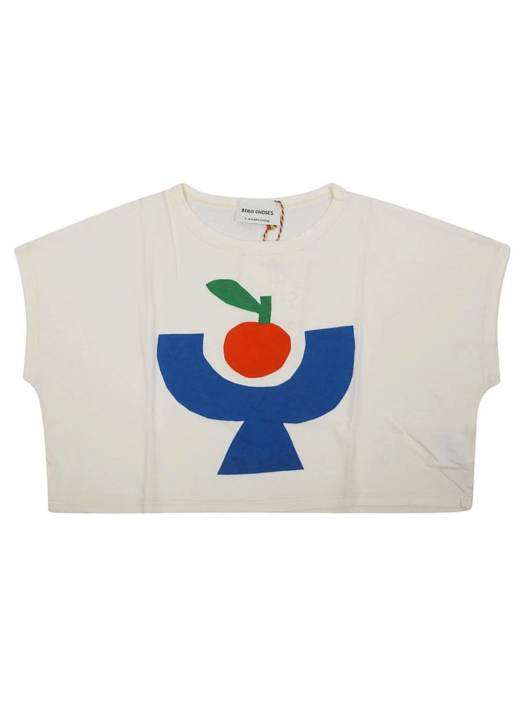 BOBO CHOSES Bobo Choses Tomato Plate Printed Cropped T-Shirt 1