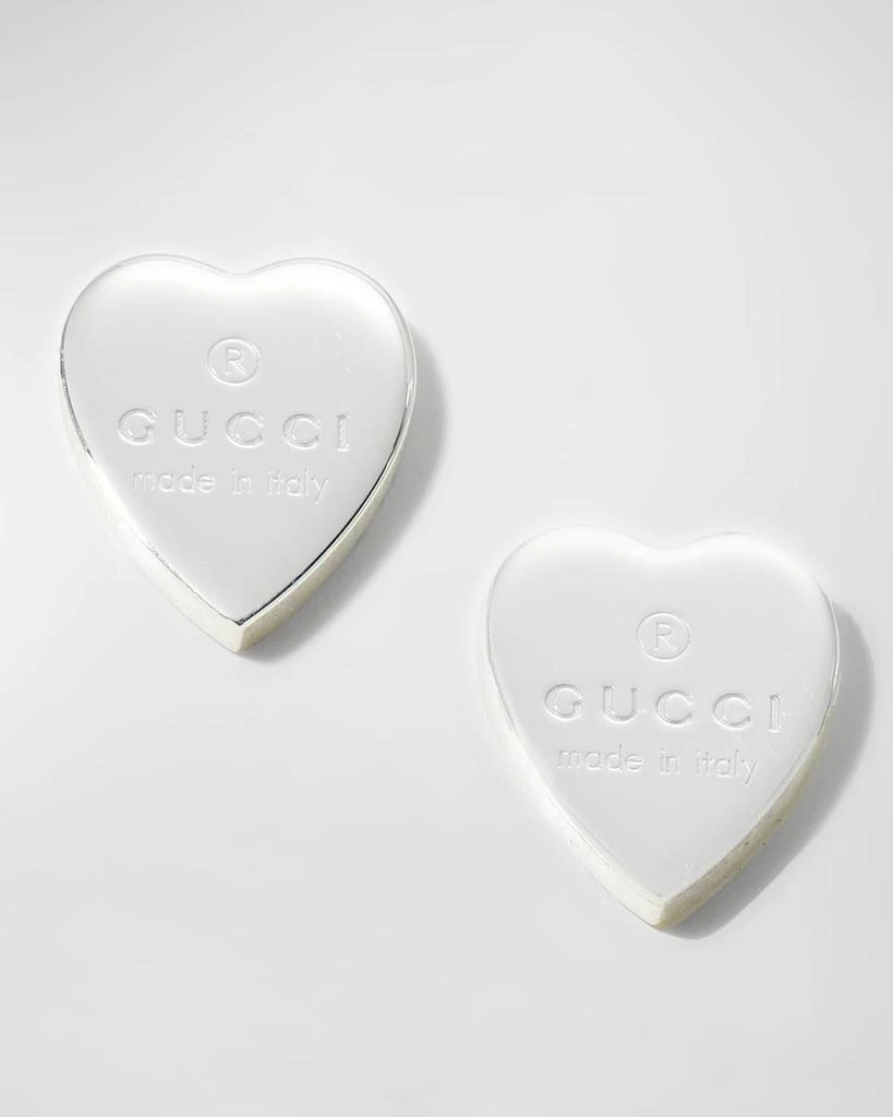 Gucci Engraved Heart Trademark Earrings
