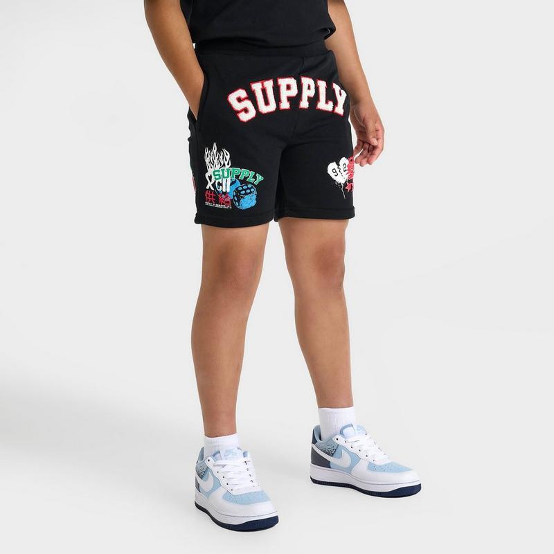 SUPPLY & DEMAND Kids' Supply & Demand Patch Fleece Shorts