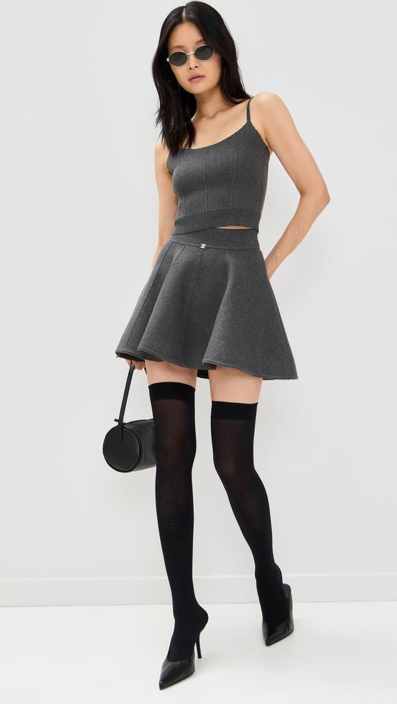 Fleur du Mal Knit Flare Mini Skirt
