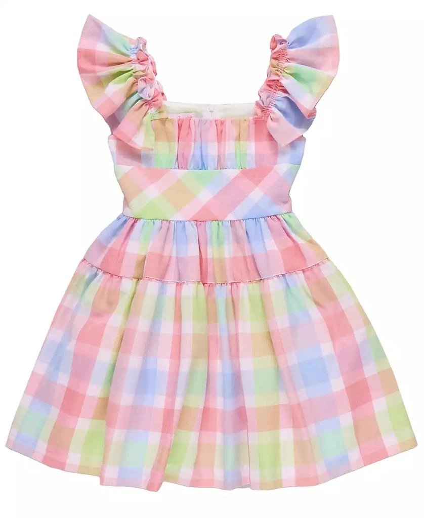 Bonnie Jean Toddler and Little Girls Linen Check Dress 4
