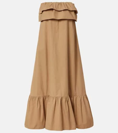 Yves Saint Laurent Ruffled cotton serge maxi dress 1