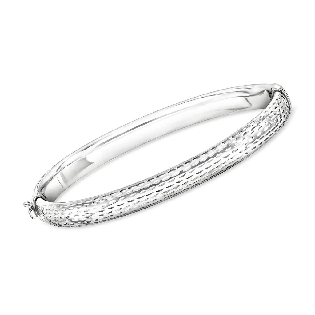 Ross-Simons Sterling Silver Diamond-Cut Bangle Bracelet 1