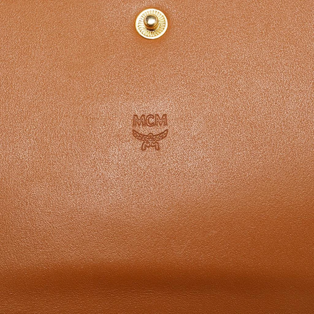 MCM MCM Cognac Visetos Coated Canvas and Leather Phone Crossbody Bag 9