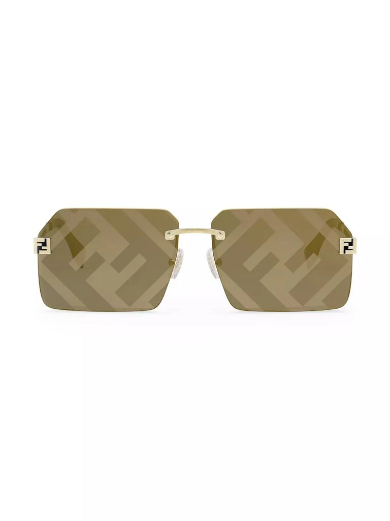 Fendi FF Logo Print 59MM Square Sunglasses 1