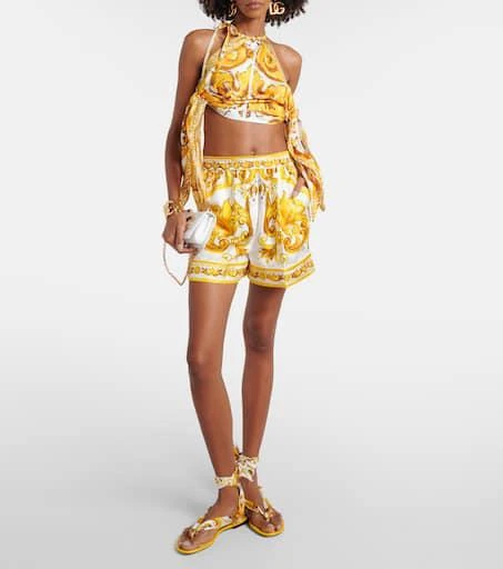 Dolce 
Gabbana Majolica silk shorts 2