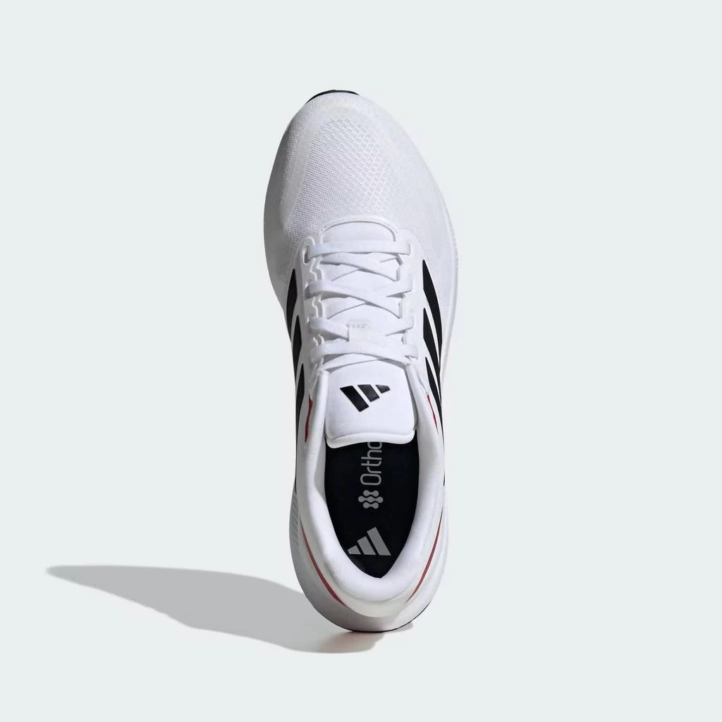 Adidas Men's Runfalcon 5 Wide Running Shoe In White/black/scarlet 3