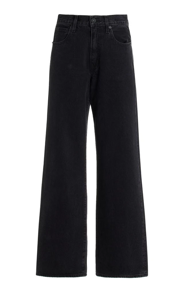 SLVRLAKE SLVRLAKE - Grace Rigid High-Rise Wide-Leg Jeans - Black - 25 - Moda Operandi 1