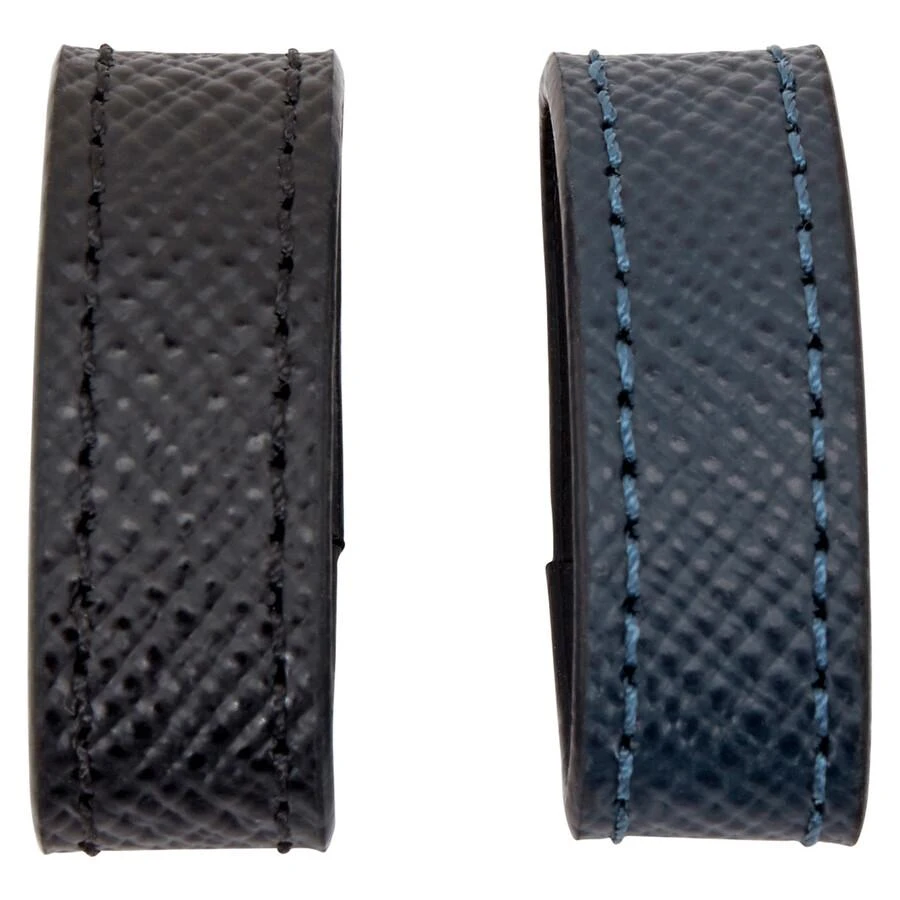 MontBlanc Classic Leather Belt- Black/Indigo 3