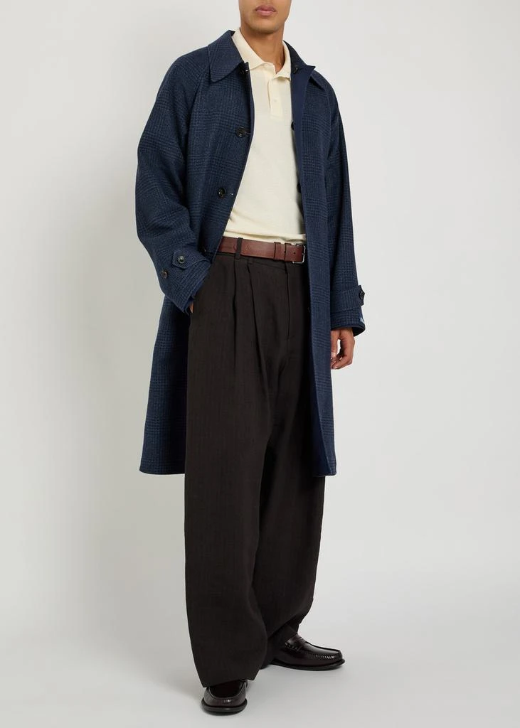 Ralph Lauren Balmacaan reversible belted wool and silk-blend coat 4