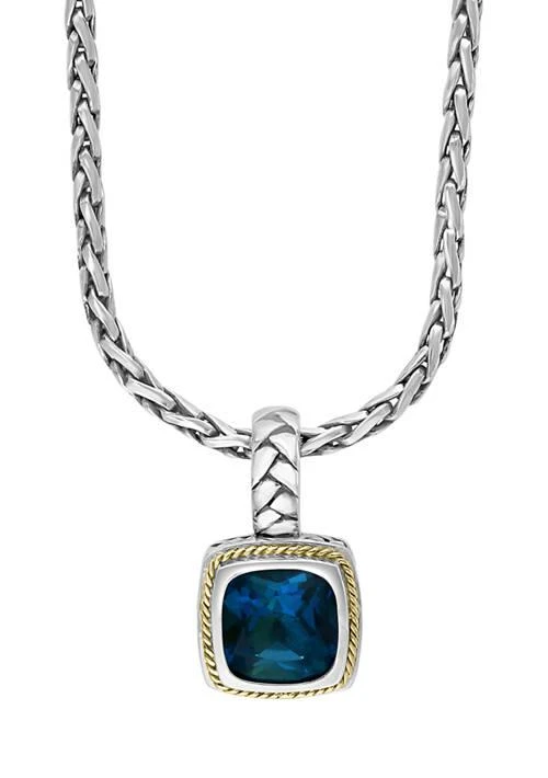 Effy London Blue Topaz Necklace in Sterling Silver
