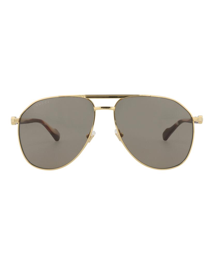 Gucci Aviator-Frame Metal Sunglasses