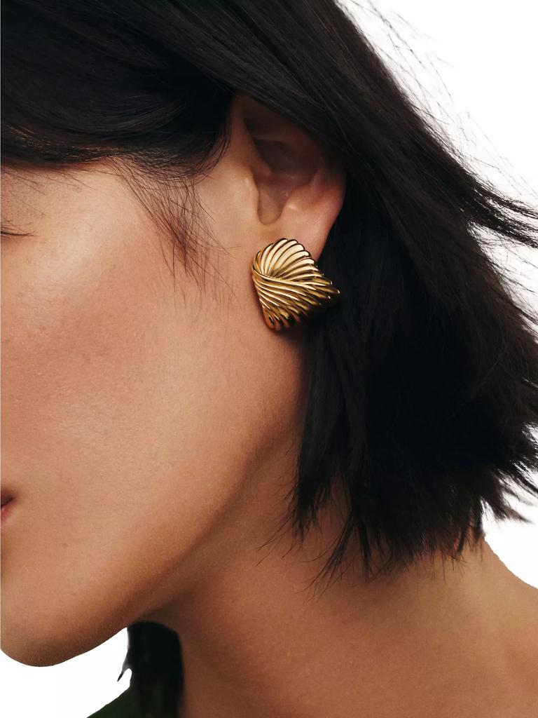 Missoma 18K-Gold-Plated Ridged Stud Earrings