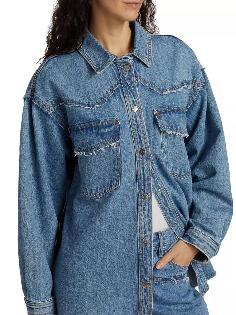 SLVRLAKE Oversized Western Denim Shirt 6