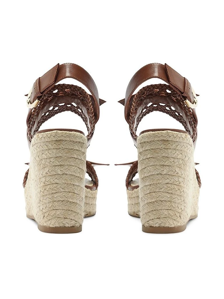 Alexandre Birman Clarita Tresse Leather Wedge Sandals 4