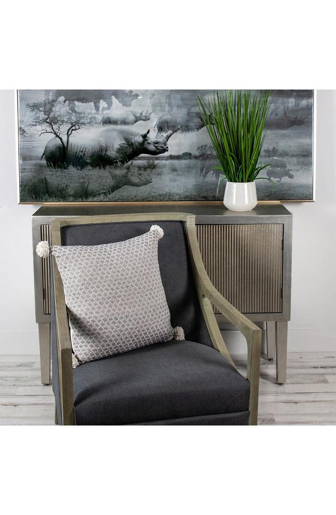 Parkland Allegro Transitional Ivory Throw Pillow