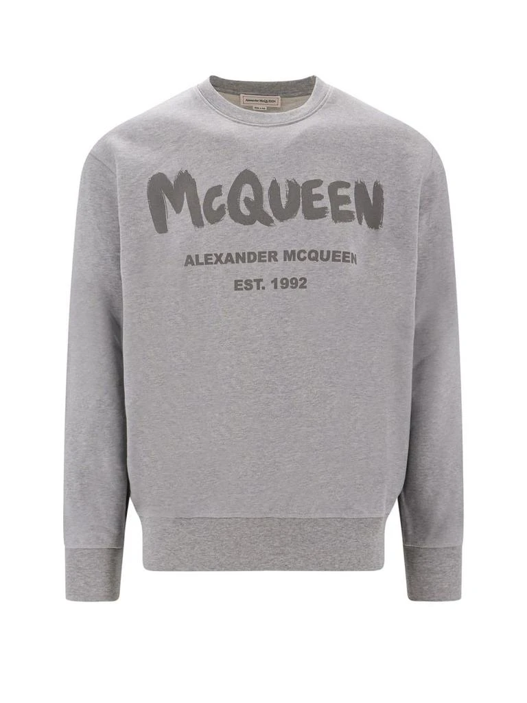 ALEXANDER MCQUEEN ALEXANDER MCQUEEN Graffiti organic cotton sweatshirt 1