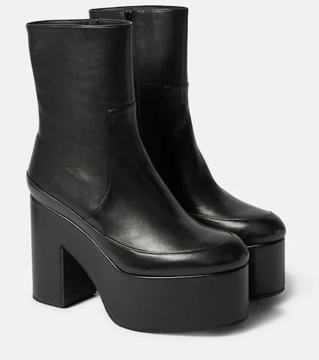 Dries Van Noten Leather platform ankle boots 1