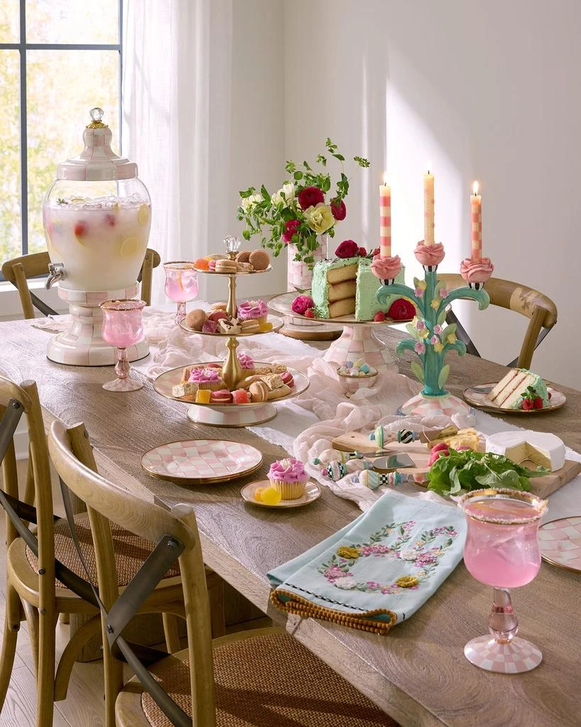 MacKenzie-Childs Rosy Check Three-Tier Sweet Stand 2