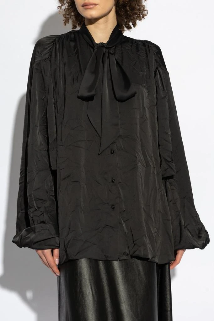 Balenciaga Balenciaga Tie Detailed Button-Up Shirt 2