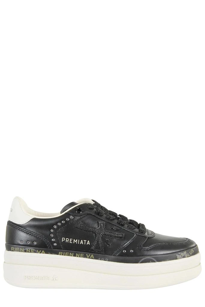 PREMIATA Black Low-Top Sneakers With Studded Upper 2