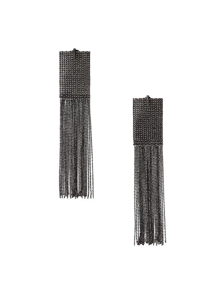 Brunello Cucinelli Frayed Earrings in Sterling Silver
