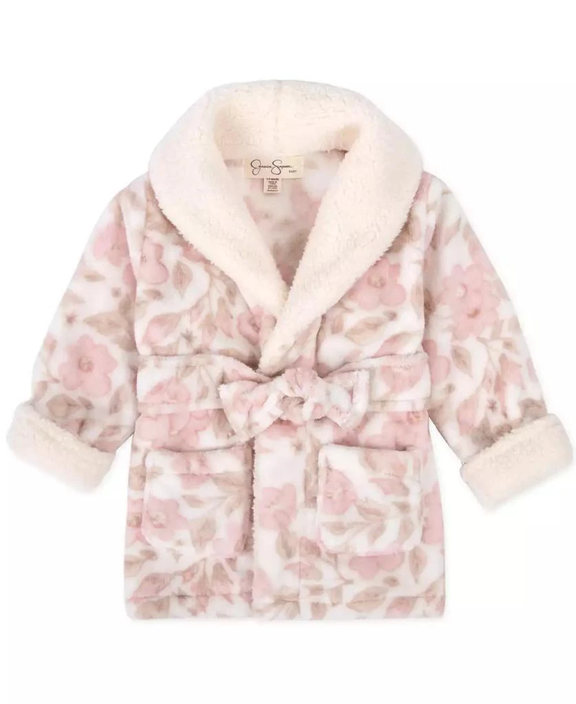 Jessica Simpson Baby Bath Robe with Sherpa Slippers, 2-Piece Set 2