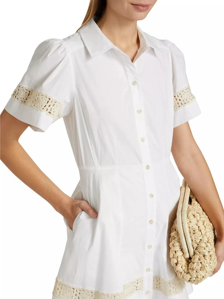 Tanya Taylor Corinne Crochet-Trim Mini Shirtdress 6