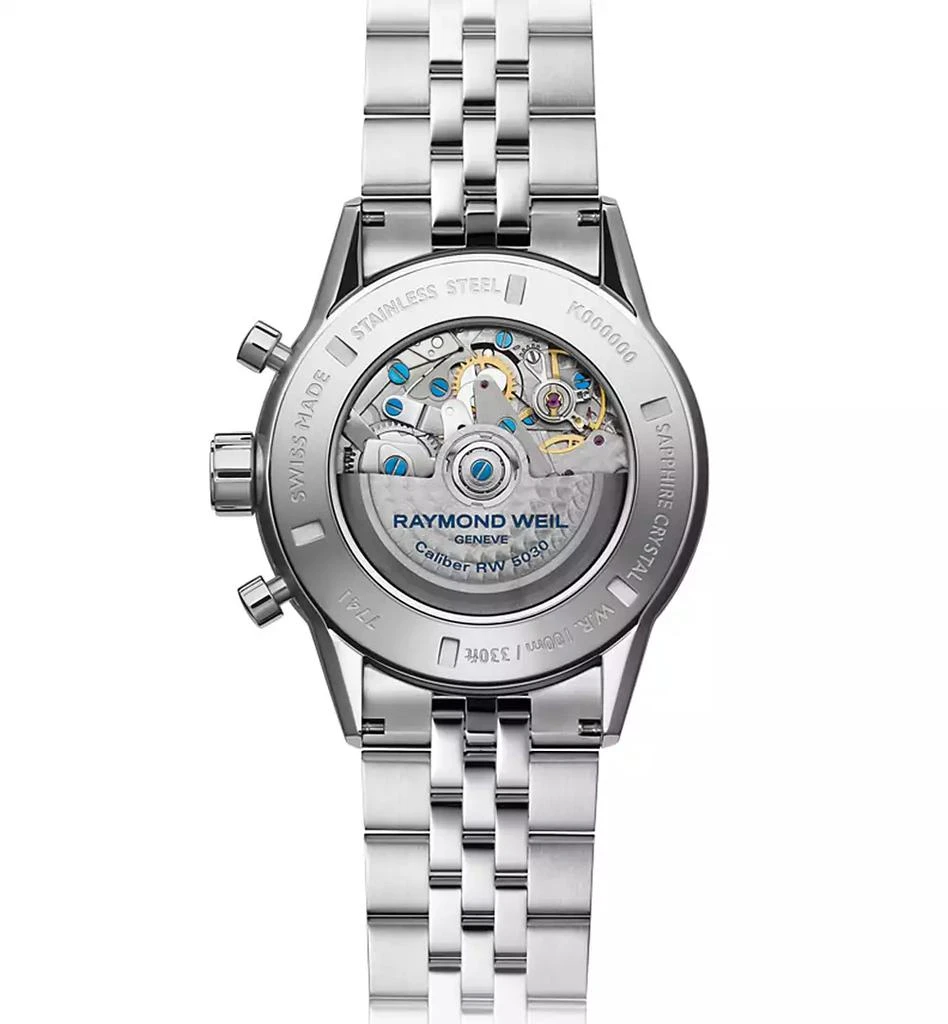 Raymond Weil Men
s Swiss Automatic Chronograph Freelancer Stainless Steel Bracelet Watch 43.5mm 3