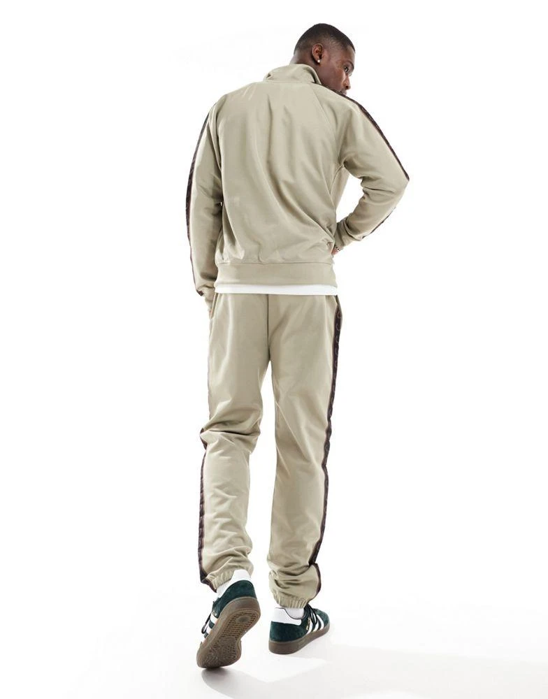 Fred Perry Fred Perry co-ord contrast taped track pants in beige 2
