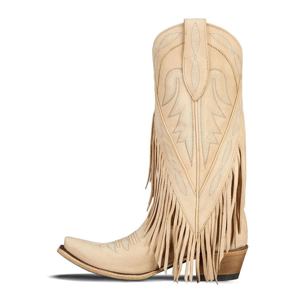 LANE Senita Falls Fringe Embroidered Snip Toe Cowboy Boots 3