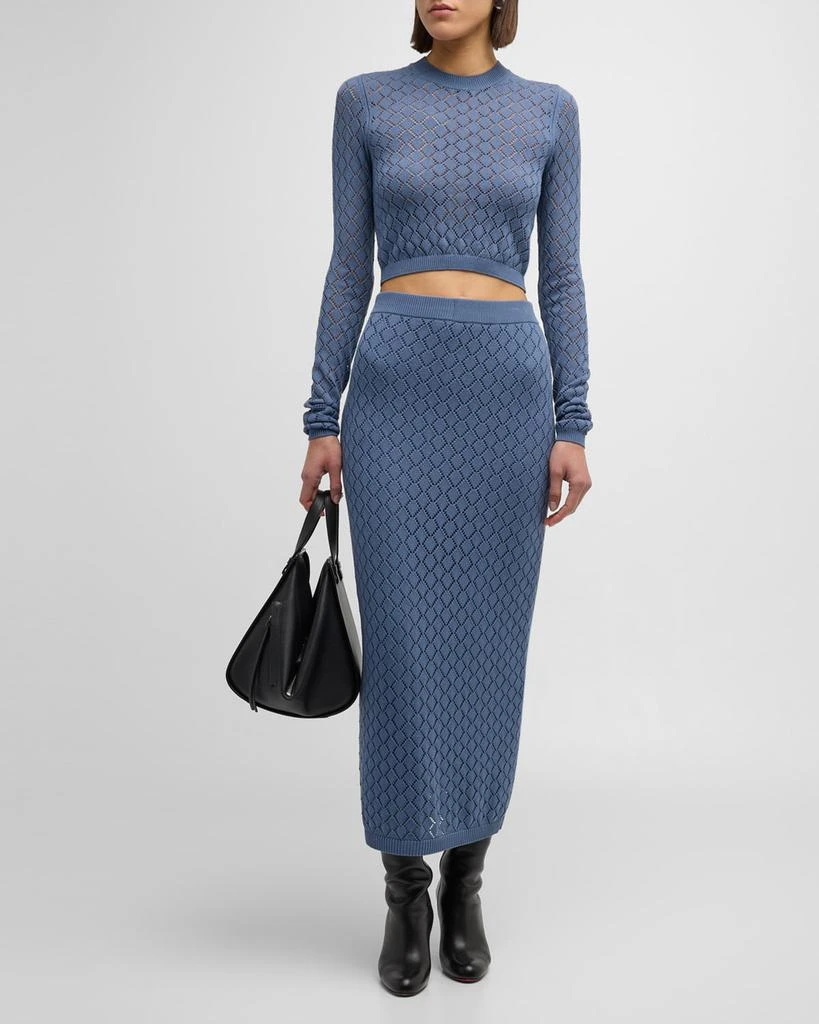 A.L.C. Addison Pointelle Knit Skirt 4