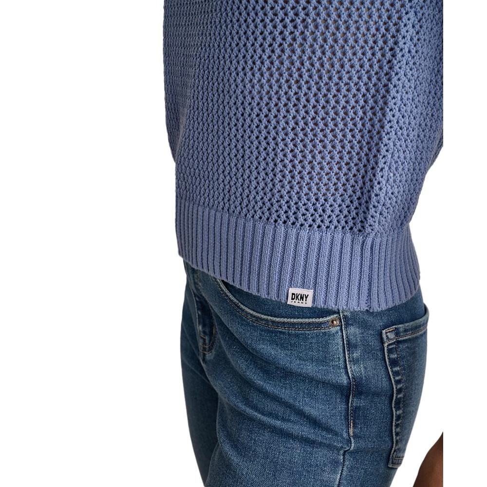 DKNY Women's Cotton Open-Stitch Sweater Vest 4