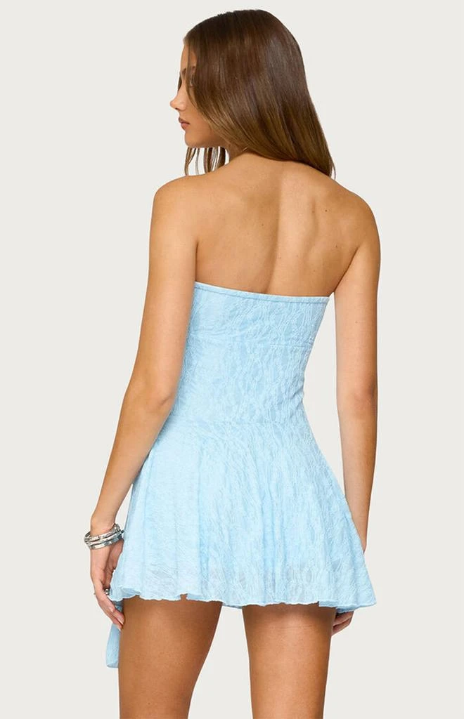 Edikted Elaia Asymmetric Strapless Lace Mini Dress 3