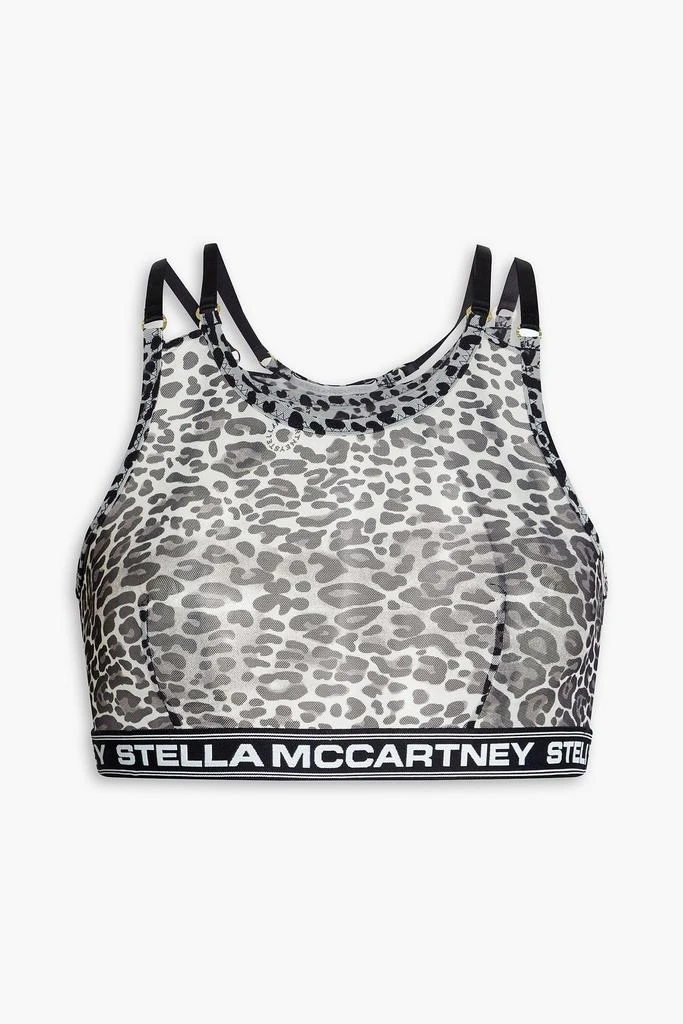 Stella McCartney Leopard-print stretch-mesh bralette 1