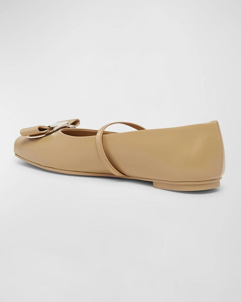 Salvatore Ferragamo Zina Leather Bow Ballerina Flats 3