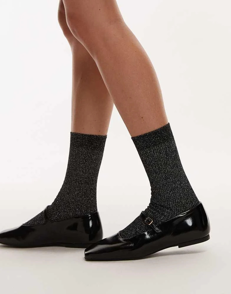 ARKET ARKET glitter stretch socks in black 3